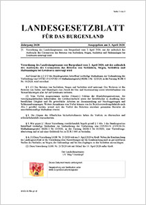 Betretungsverbot für Seebäder Badehütten Häfen LGBl 2020 21